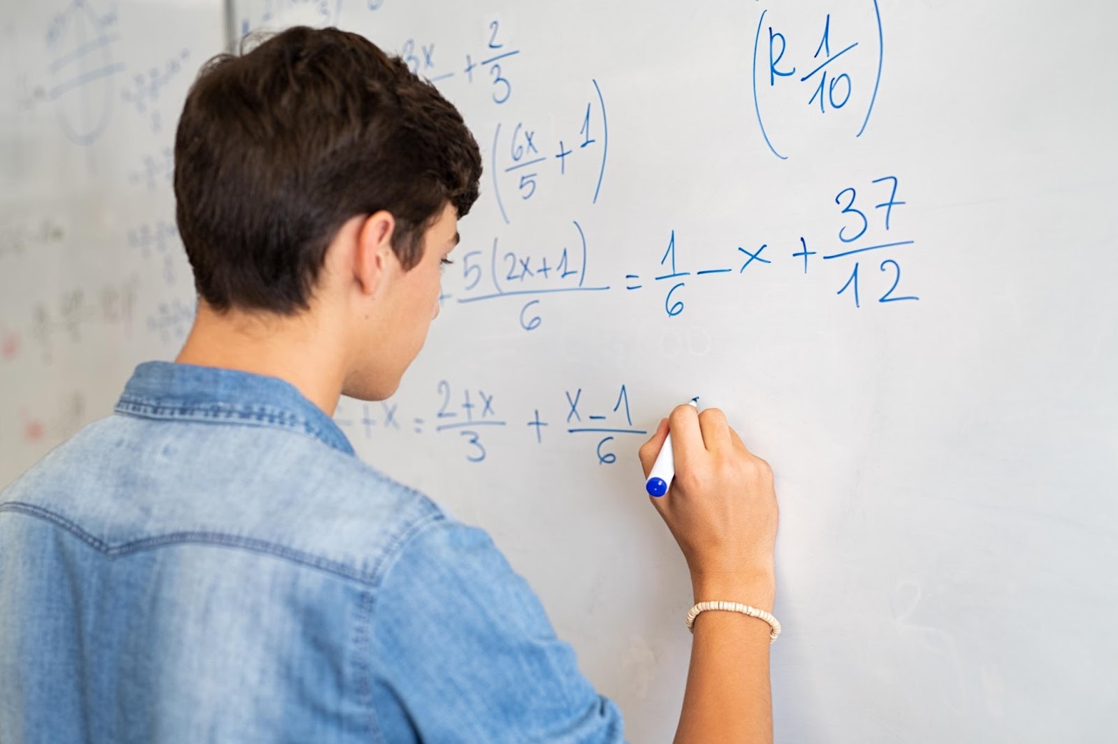 Student studying maths